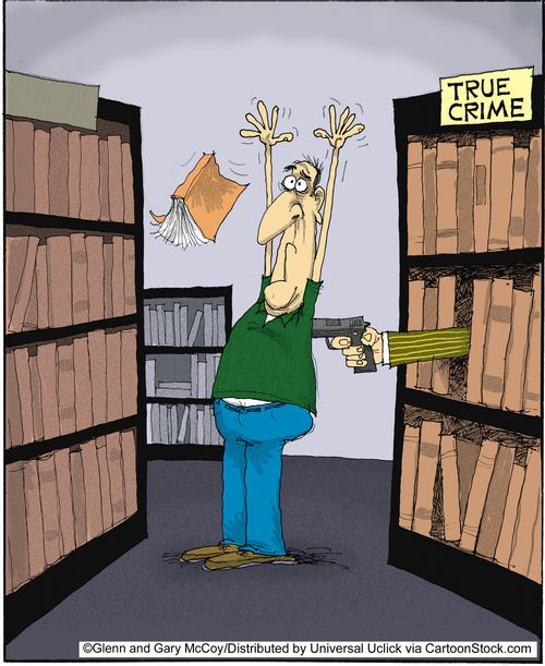 True crime novels.