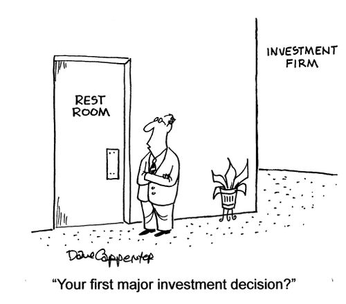 'Your first major investment decision?'