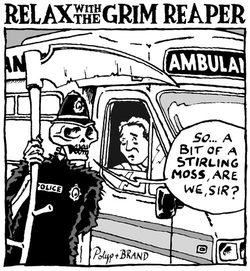 Grim reaper ambulance