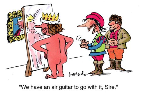 'We have an air guitar to go with it, Sire.'
