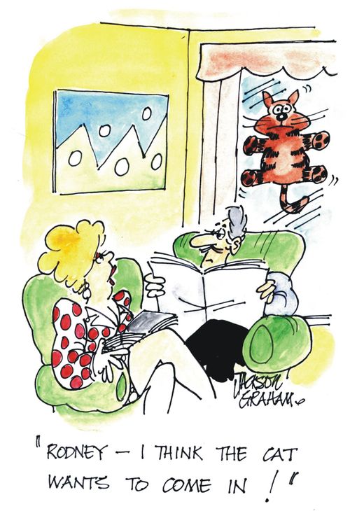 "Rodney, I think the cat wants to come in!"