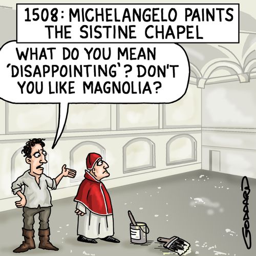 1508: Michelangelo paints the Sistine Chapel
