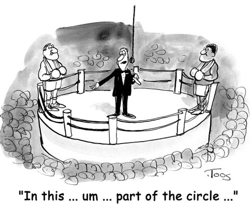 'In this...um...part of the circle...'