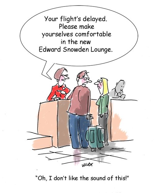 '. . .Please make yourself comfortable in the Edward Snowden Lounge.'