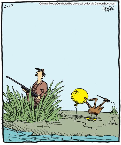 Scaring the hunter.