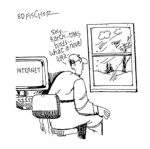 Internet vs outside world.