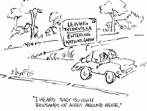 "I heard they bought thousands of acres around here."