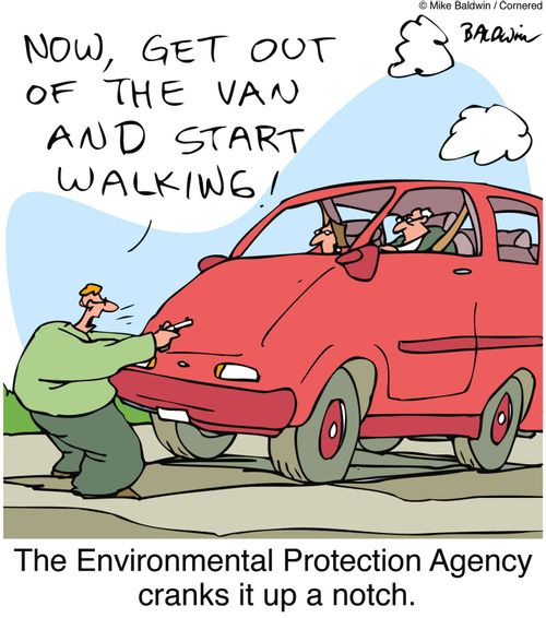 The Environmental Protection Agency cranks it up a notch.