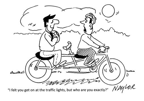 "I felt you get on at the traffic lights, but who are you exactly?"