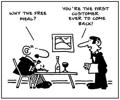 'Why the free meal?'