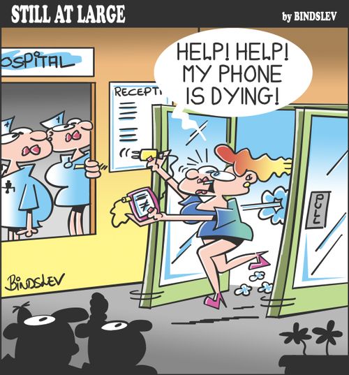 "Help! Help! My phone is dying!"