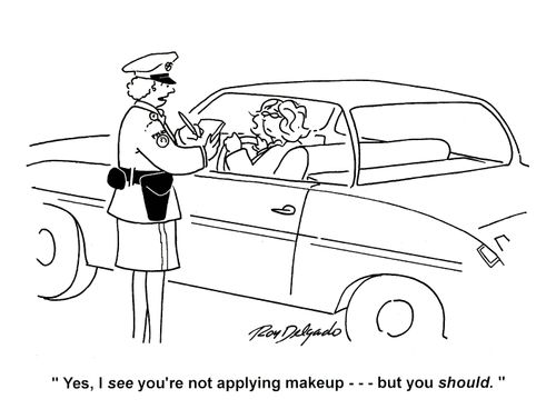 'Yes, I see you're not applying makeup... But you should.'