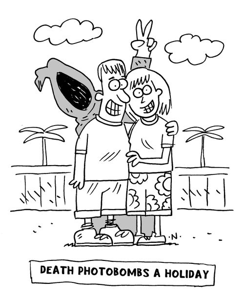 Death Photobombs a Holiday