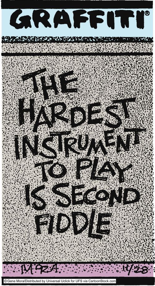 The hardest instrument to play second fiddle.