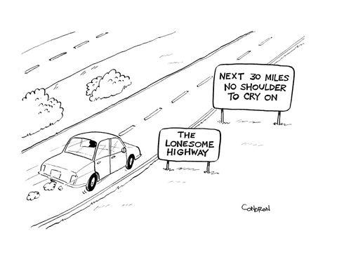 The Lonesome Highway - Next 30 Miles No Shoulder to cry on.