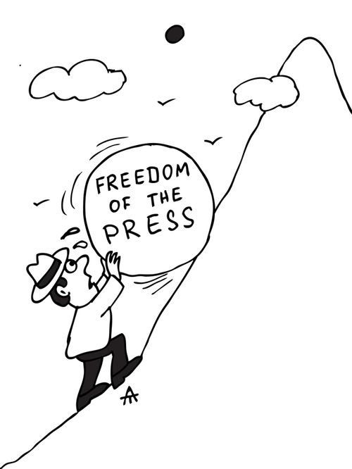 Sisyphean task with the free press.