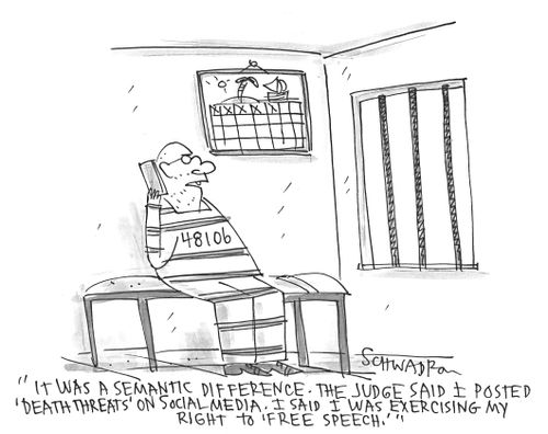 'It was a semantic difference. The Judge said I posted 'death threats' on social media. I said I was exercising my right to 'free speech.''