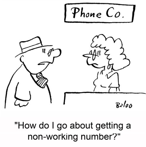  'How do I go about getting a non-working number?'