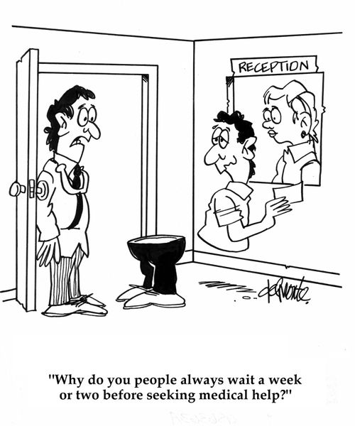 'Why do you people always wait a week or two before seeking medical help?