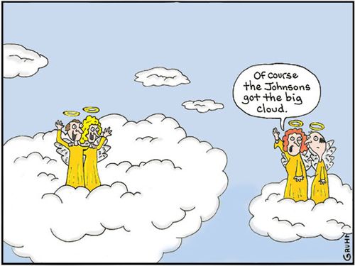 'Of course the Johnsons got the big cloud.'