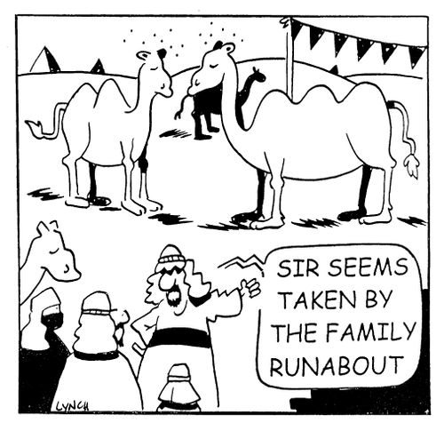 Sir seems taken by the family runabout.
