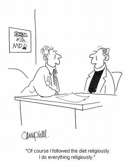 'Of course I followed the diet religiously. I do everything religiously.'