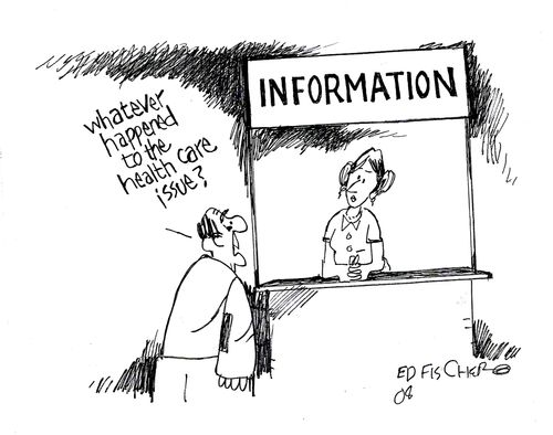 'Whatever happened to the healthcare issue?'