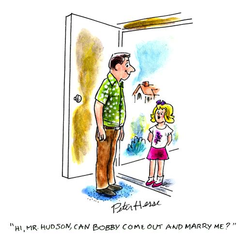 'Hi, Mr. Hudson, can Bobby come out and marry me?'