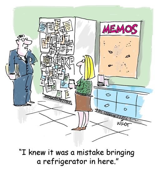"I knew it was a mistake bringing a refrigerator in here."