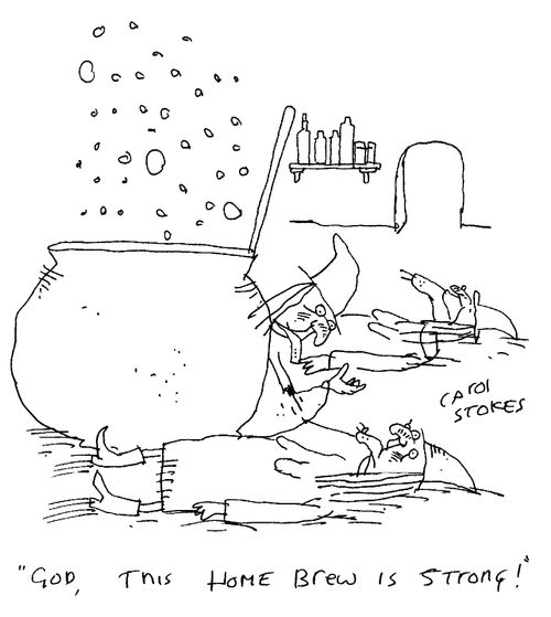 "God, this home brew is strong!"