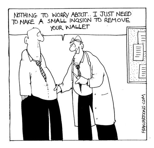 "Nothing to worry about, I just need to make a small incision to..."