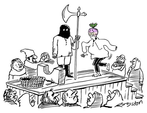 Man facing execution replaces head with turnip