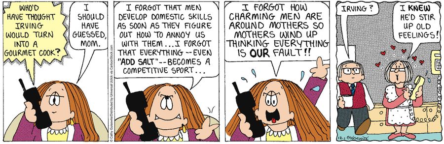 'I forgot how charming men are around mothers so mothers wind up thinking everything is our fault.'