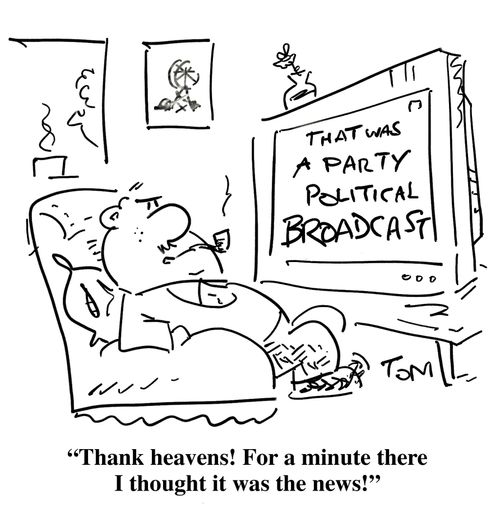 'Thank heavens! For a minute there I thought it was the news!'