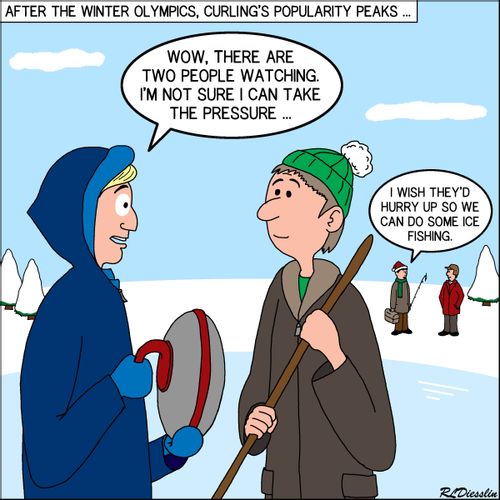 Curling popularity after the winter Olympics.