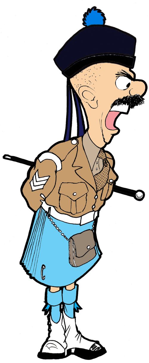 Scottish drill sergeant.
