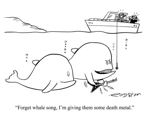 'Forget whale song, I'm giving them some death metal.'