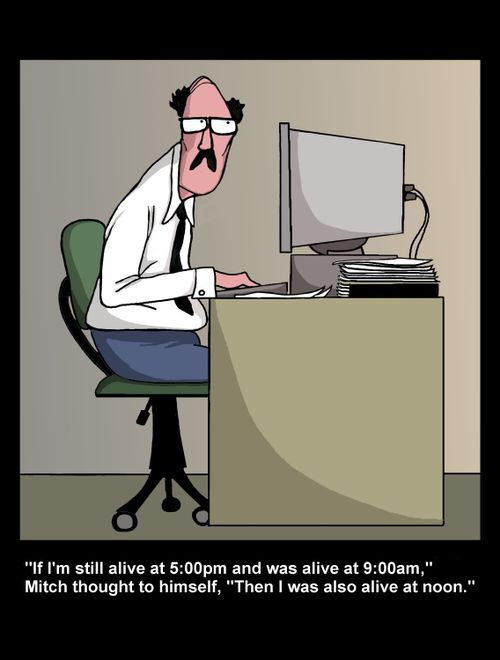 Mitch realizes he was alive at noon.
