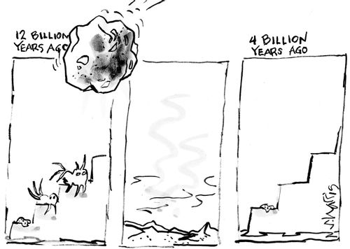 12 billion years ago...4 billion years ago.