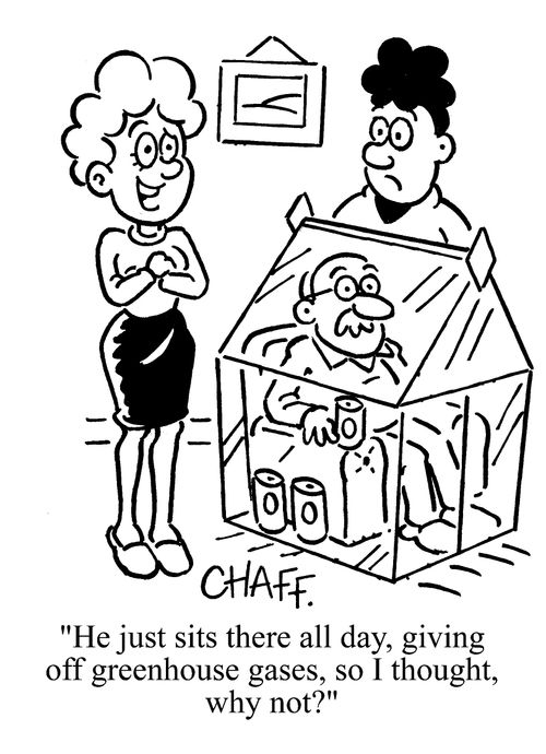 'He just sits there all day, giving off greenhouse gases, so I thought, why not?'