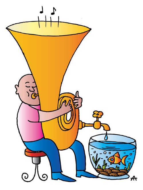Trumpeter and Aquarium