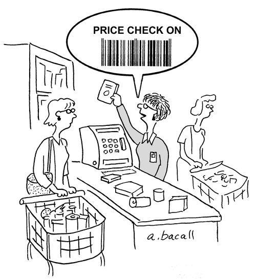 Price check on barcode.
