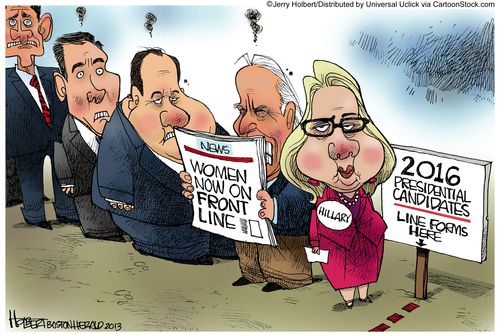 Women now on the front line - Hillary 2016 Presidential Candidate.