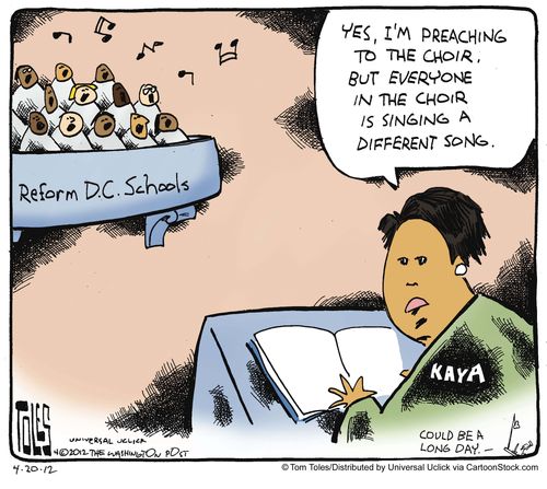 'Yes, I'm preaching to the choir. But everyone in the choir is singing a different song.'