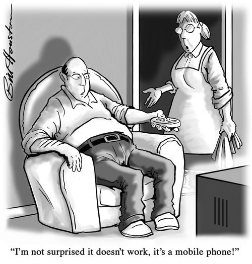 "I'm not surprised it doesn't work it's a mobile phone!"