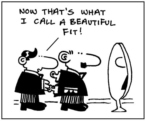 'Now that's what I call a beautiful fit.'