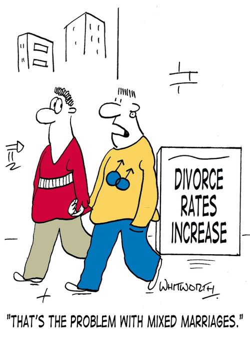 'That's the problem with mixed marriages.'