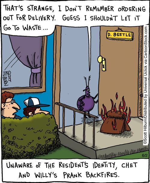 Unaware of the resident's identity, Chet and Willy's prank backfires,