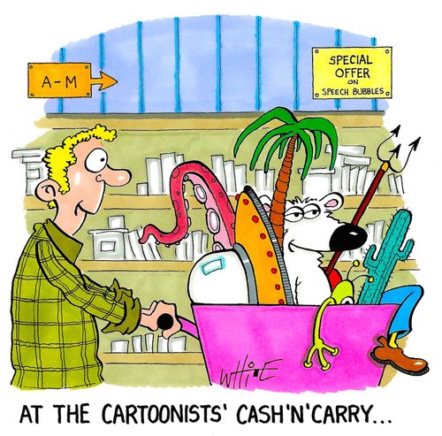 At the Cartoonists' Cash 'N' Carry...