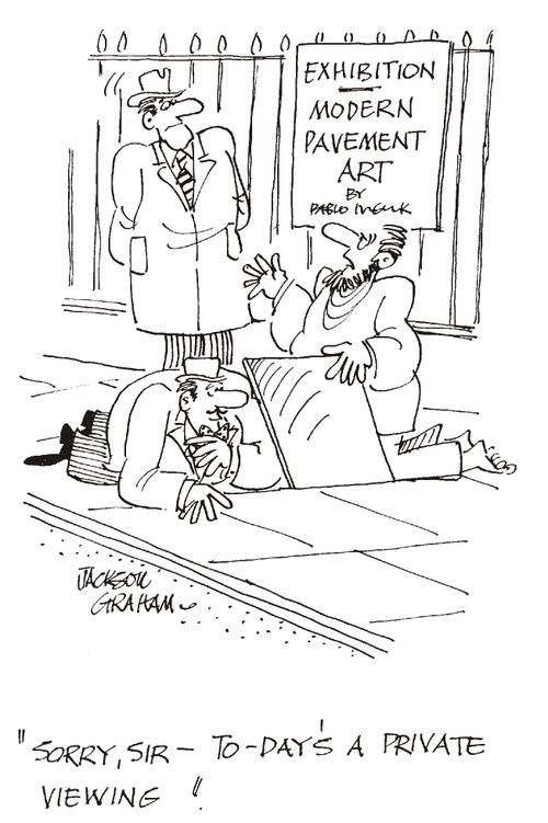'Sorry, Sir, Today's a private viewing.'